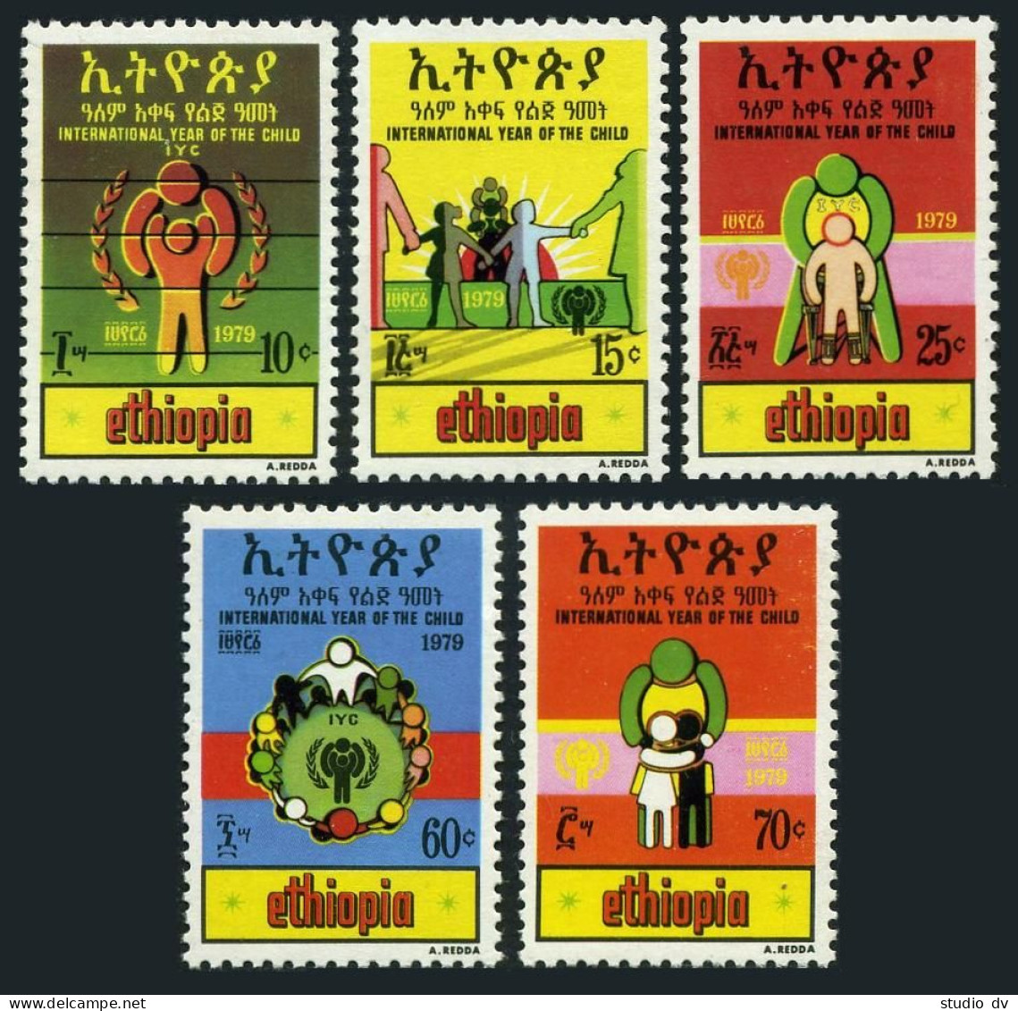 Ethiopia 931-935, MNH. Mi 1017-1021. International Year Of The Child IYC-1979. - Ethiopia