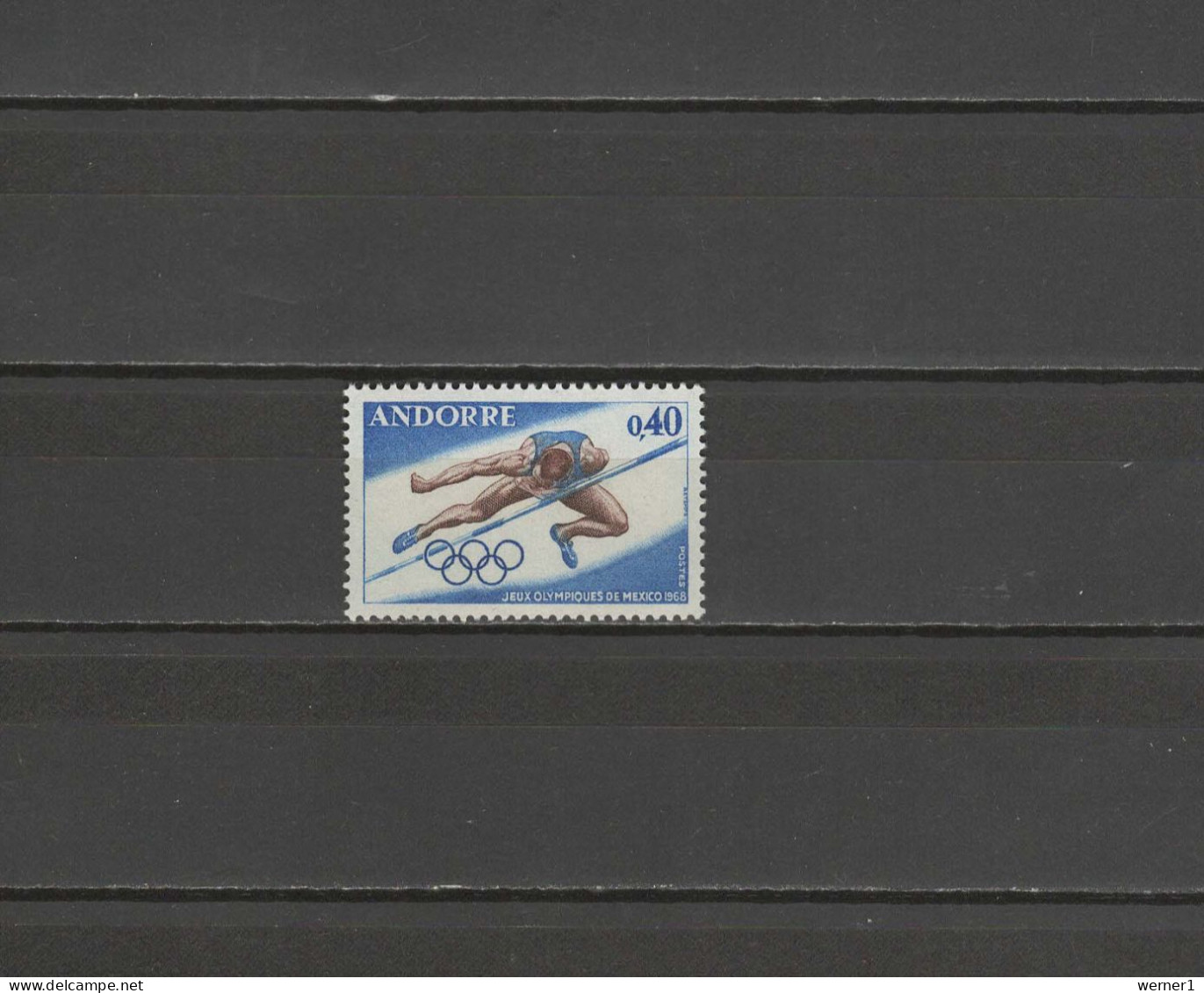 Andorra French 1968 Olympic Games Mexico Stamp MNH - Summer 1968: Mexico City