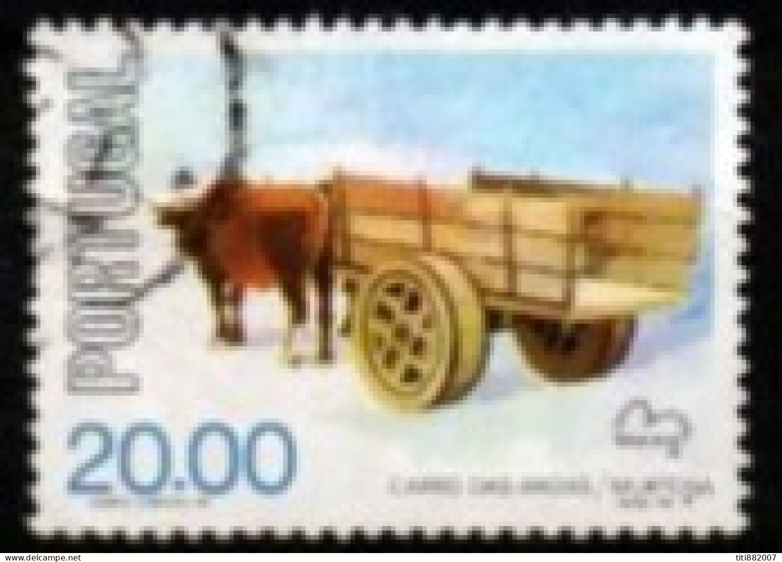 PORTUGAL    -   1979.    Y&T N° 1438 Oblitéré .   Charrette.  Boeuf - Used Stamps