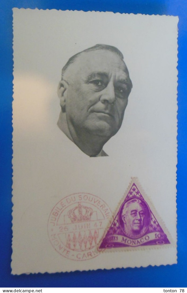CARTE MAXIMUM DE MONACO DE 1947 - Cartes-Maximum (CM)
