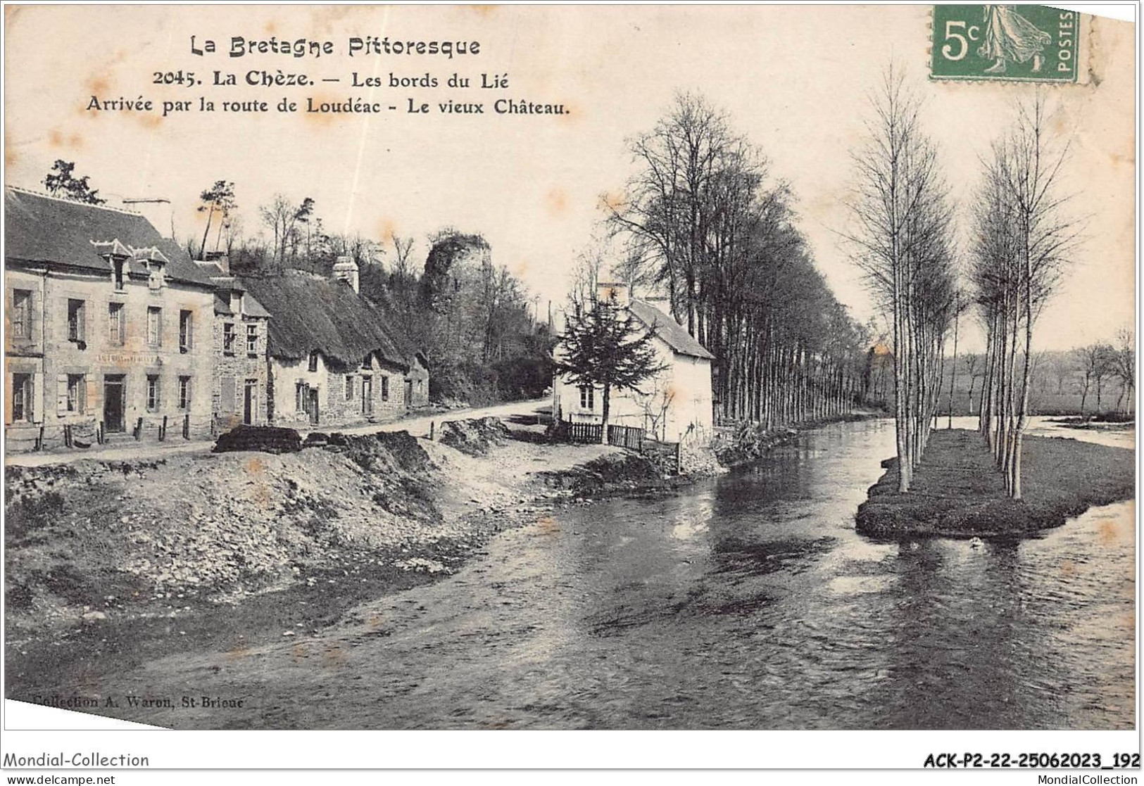 ACKP2-22-0097 - LA CHEZE - Les Bords Du Lié - Arrivée Par La Route De Loudéac - Le Vieux Château  - La Chèze