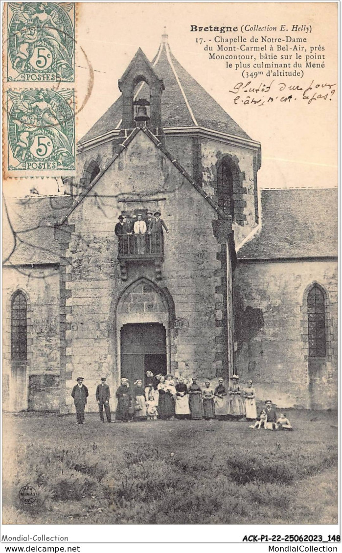 ACKP1-22-0075 - Chapelle De Notre-dame Du Mont-carmel à Bel-air Près MONCONTOUR - Moncontour