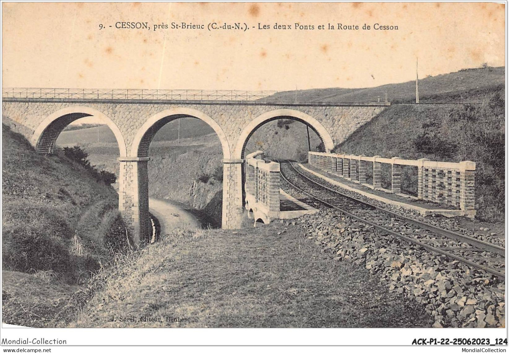 ACKP1-22-0063 - Cesson - Près SAINT-BRIEUC - Les Deux Ponts Et La Route De Cesson  - Saint-Brieuc