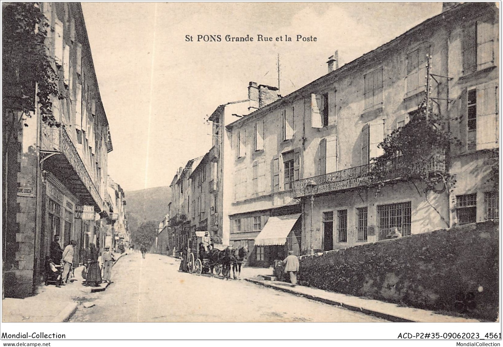 ACDP2-35-0097 - SAINT-PONS - Grande Rue Et La Poste - Saint-Pons-de-Mauchiens