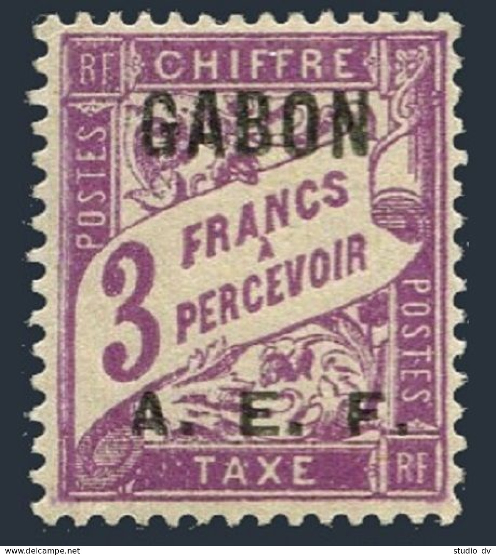 Gabon J11, Hinged. Michel P11. Due Stamps 1928. French Due Stamp Overprinted. - Gabon