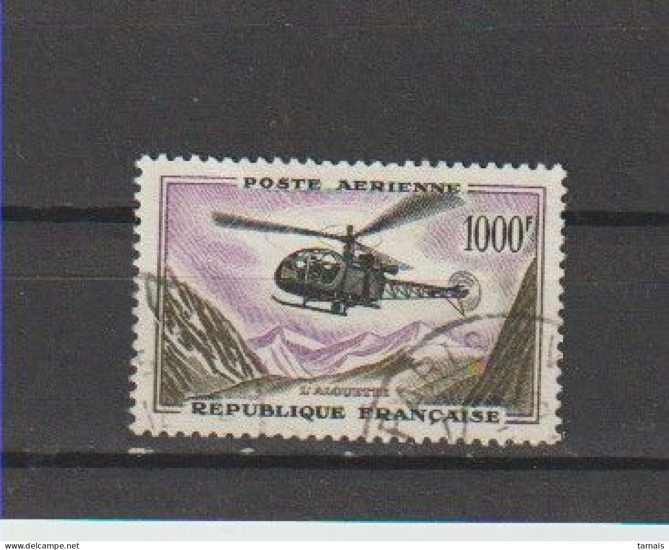 1957 PA N°37   1000F  Alouette Oblitéré (lot 639) - Used Stamps