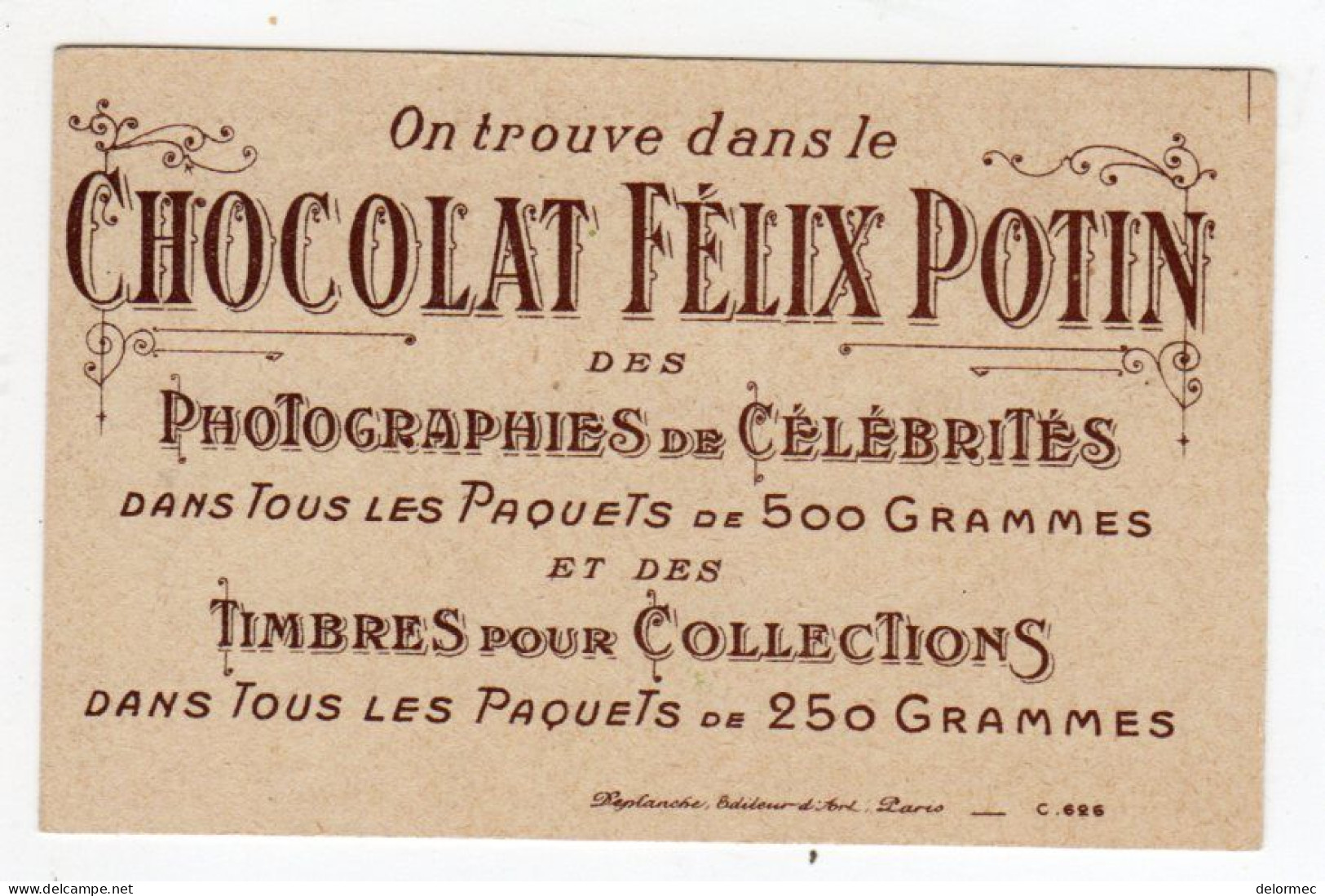 Chromo Felix Potin Chocolat édition Spéciale Illustrateur Benjamin Rabier Pêcheur Et Oie - Félix Potin
