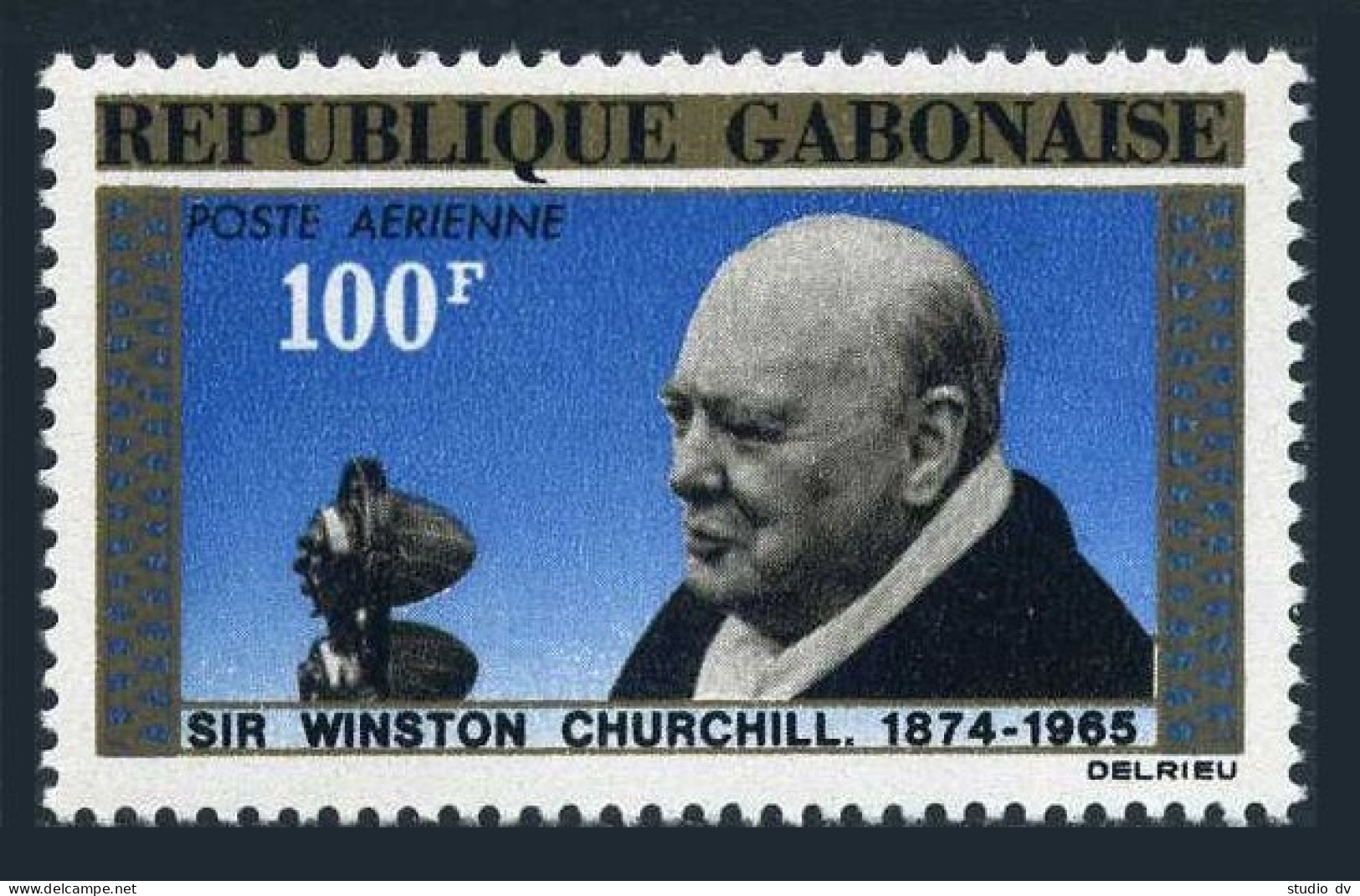 Gabon C38, MNH. Michel 232. Sir Winston Churchill, 1965. - Gabon (1960-...)