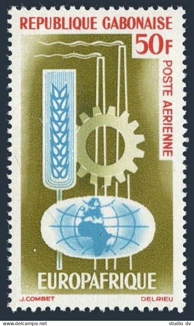 Gabon C21, MNH. Michel 202. EUROPAFRICA-1964. Agriculture, Industry. - Gabon