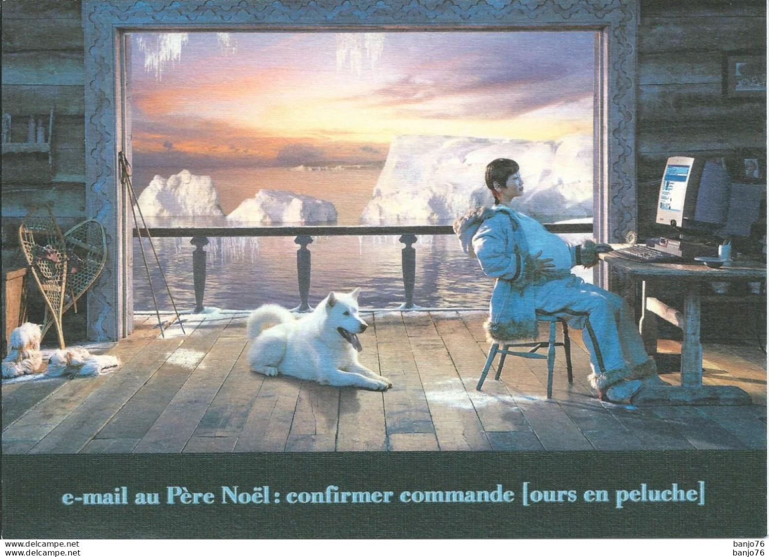 Carte De Voeux 1998 - IBM : E-mail Au Père Noël : Confirmer Commande (ours En Peluche) - Publicité