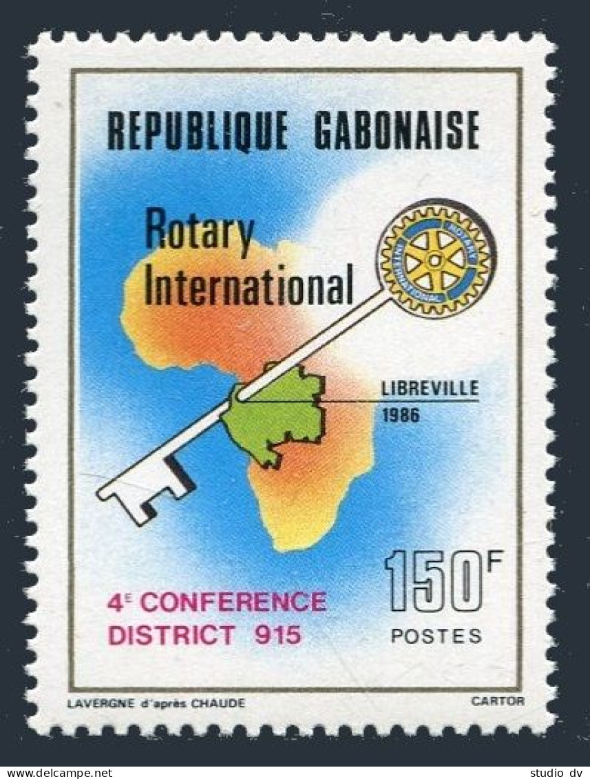 Gabon 596,MNH.Michel 953. Rotary International,District 915,1986. - Gabon