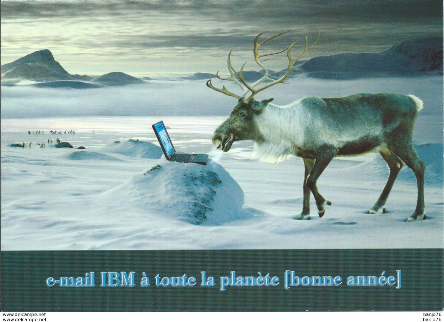 Carte De Voeux 199. - IBM : E-mail IBM à Toute La Planète (bonne Année) - Publicité