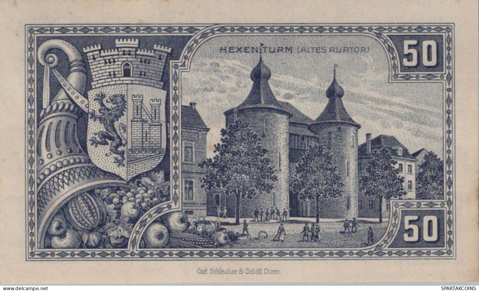 50 PFENNIG 1918 Stadt JÜLICH Rhine DEUTSCHLAND Notgeld Banknote #PD456 - [11] Local Banknote Issues