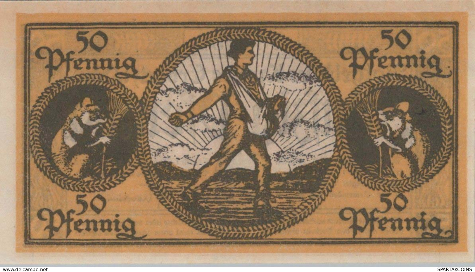 50 PFENNIG 1918 Stadt ERBACH Hesse UNC DEUTSCHLAND Notgeld Banknote #PI535 - [11] Local Banknote Issues