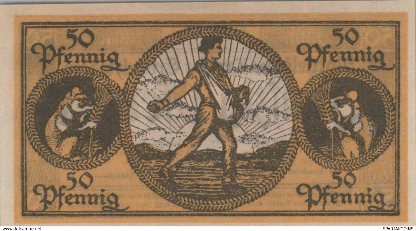 50 PFENNIG 1918 Stadt ERBACH Hesse DEUTSCHLAND Notgeld Banknote #PF537 - [11] Local Banknote Issues