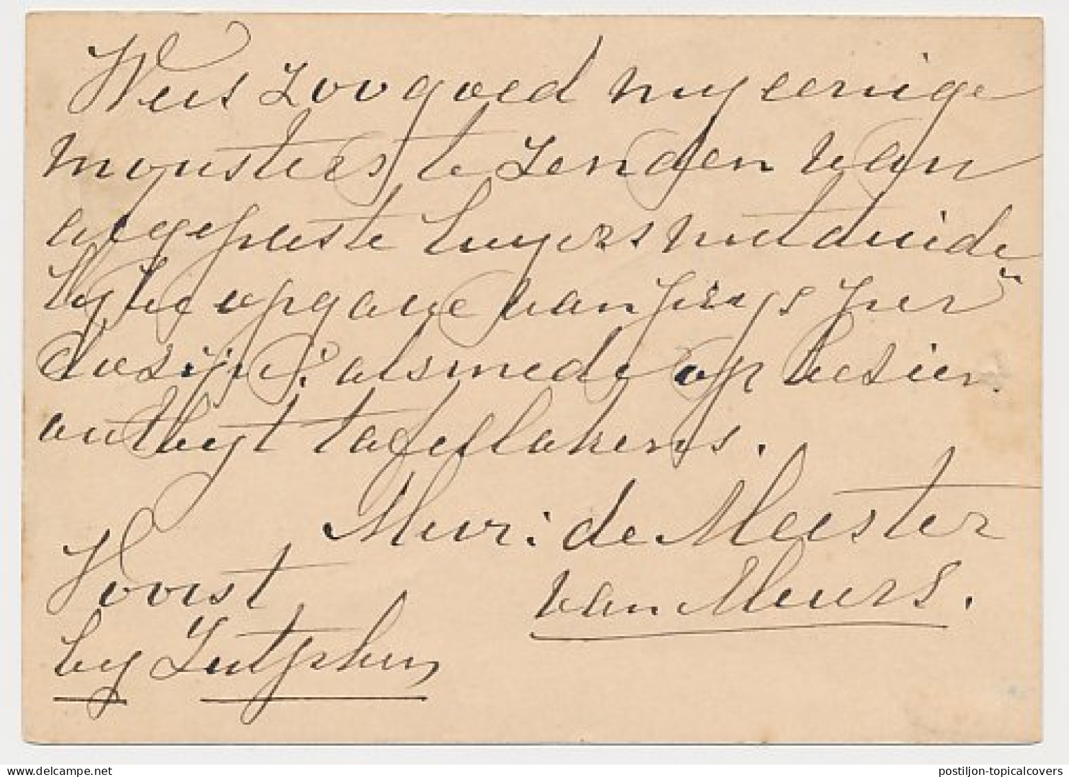 Trein Haltestempel Voorst 1879 - Lettres & Documents