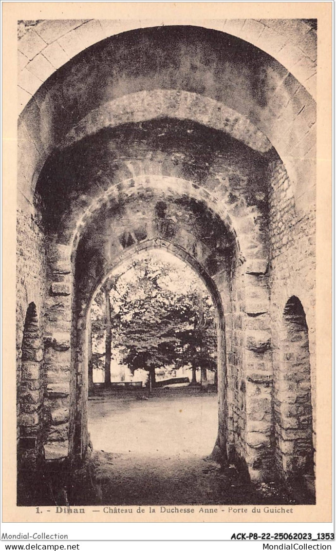 ACKP8-22-0673 - DINAN - Château De La Duchesse Anne - Porte Du Guichet - Dinan