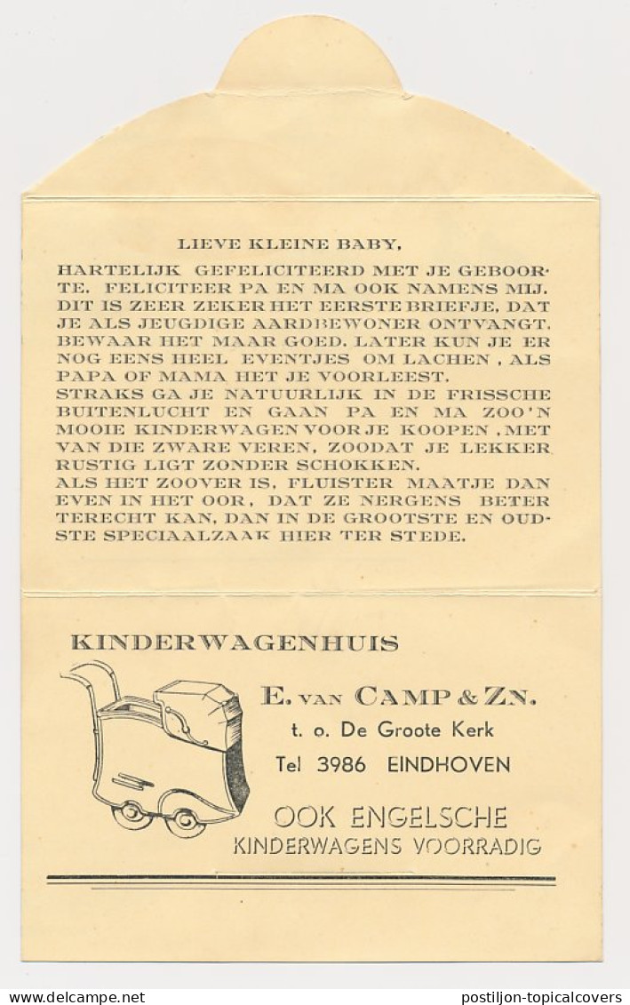 Drukwerk / Vouwbrief Eindhoven 1939 - Kinderwagenhuis - Niederlande