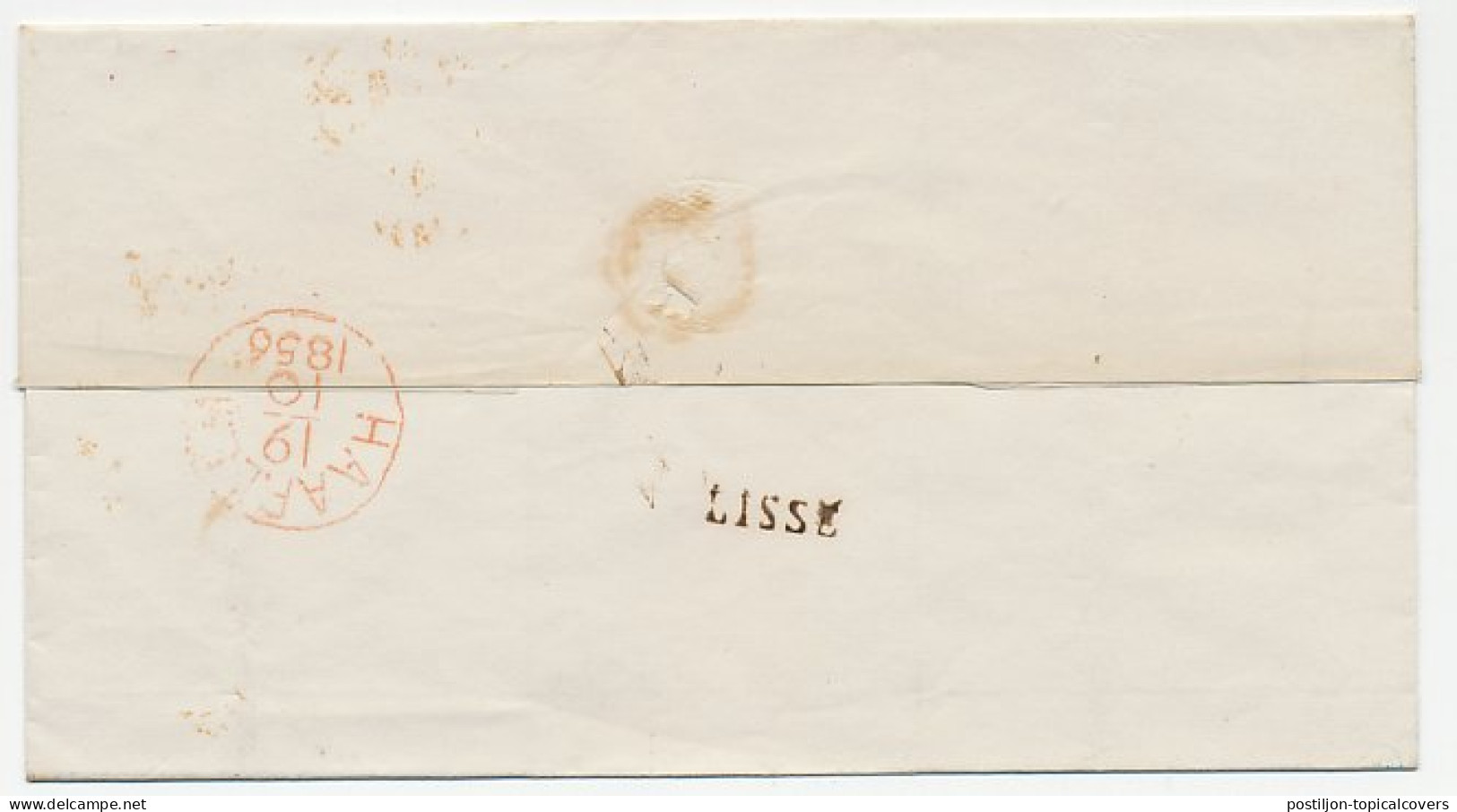 Gebroken Ringstempel : Leiden 1856 - Covers & Documents
