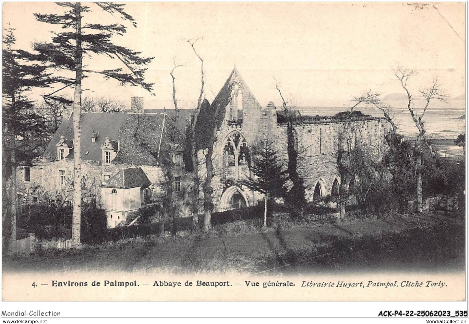 ACKP4-22-0269 - Environs De PAIMPOL - Abbaye De Beauport - Vue Générale - Librairie Huyart - Paimpol Cliché Torty - Paimpol