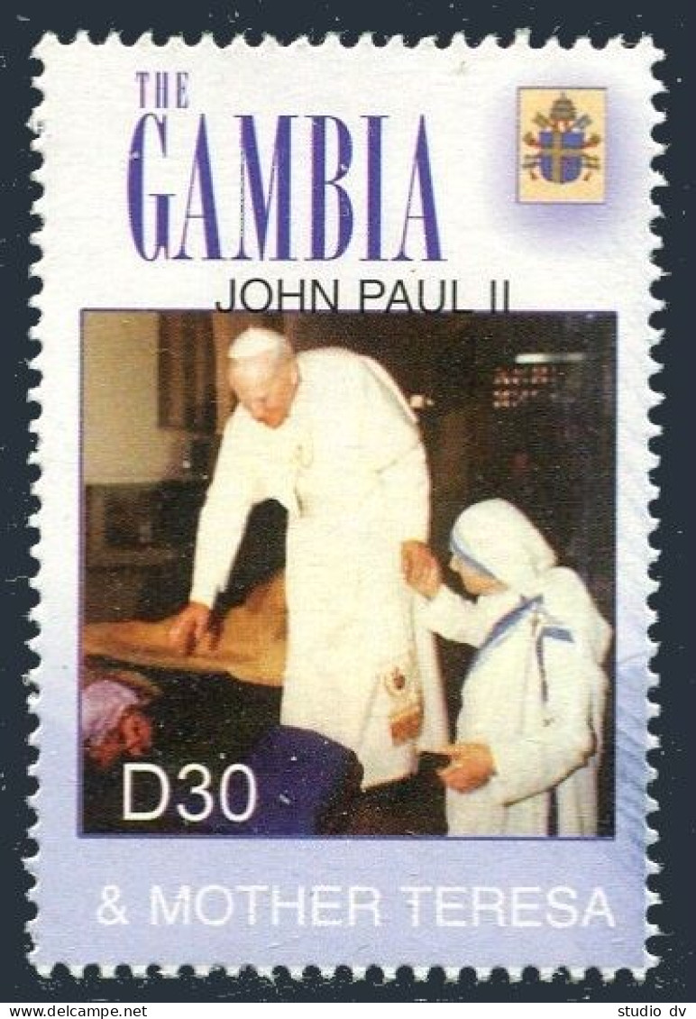 Gambia 2961, MNH. Pope John Paul II & Mother Teresa, 2005. - Gambie (1965-...)