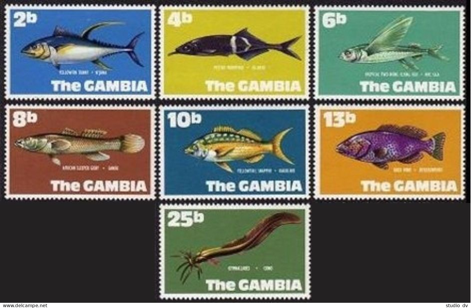 Gambia 253-259, MNH. Michel 248-254. Fish 1971. - Gambie (1965-...)