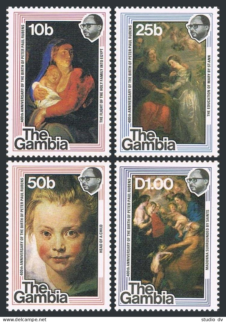 Gambia 371-374, MNH. Michel 362-365. Peter Paul Rubens, 400th Birth Ann. 1977. - Gambie (1965-...)