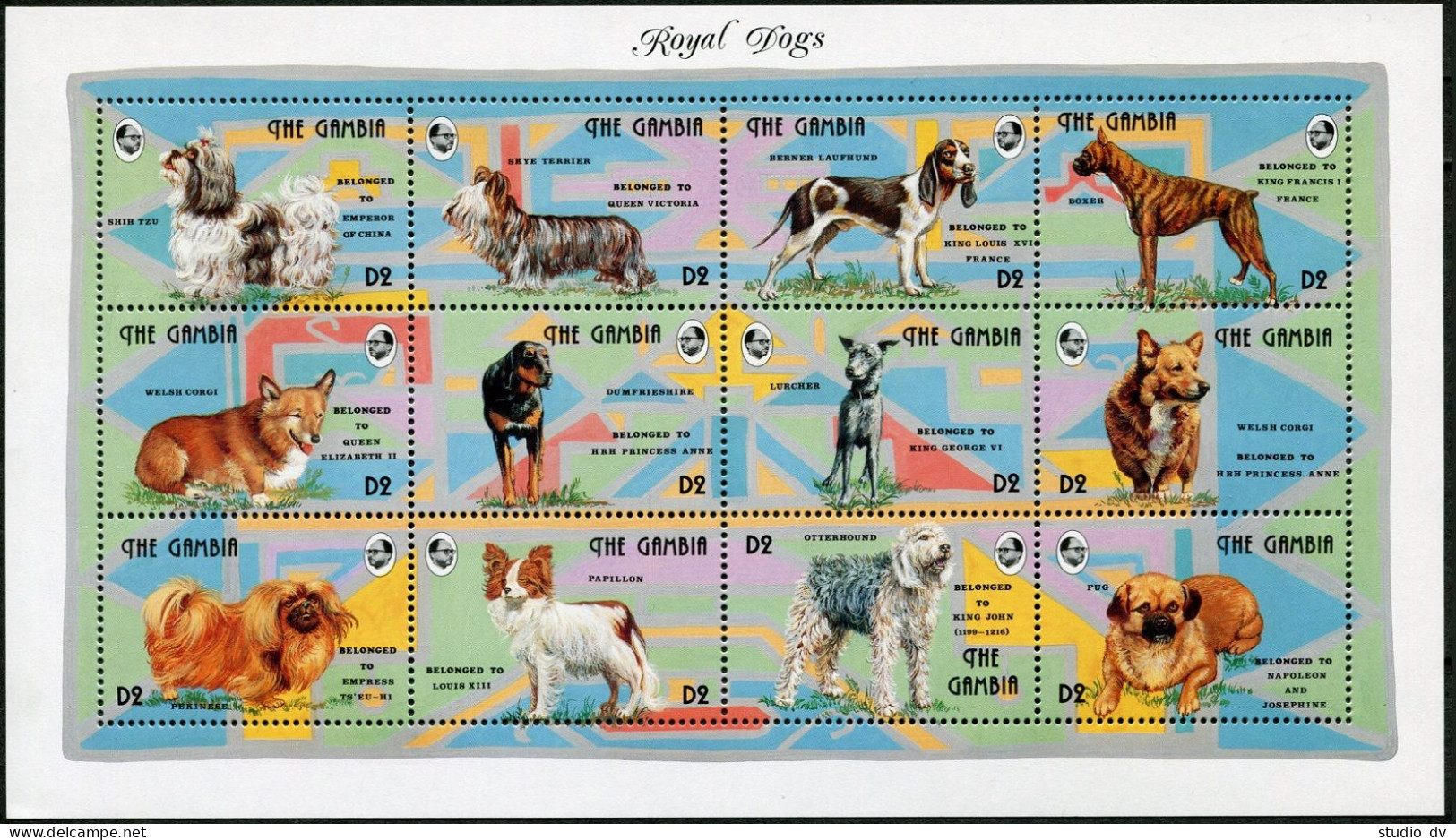 Gambia 1399-1400 Al Sheets,MNH.Michel 1653-1665,1667-1678. Cat,Dogs,1993. - Gambia (1965-...)