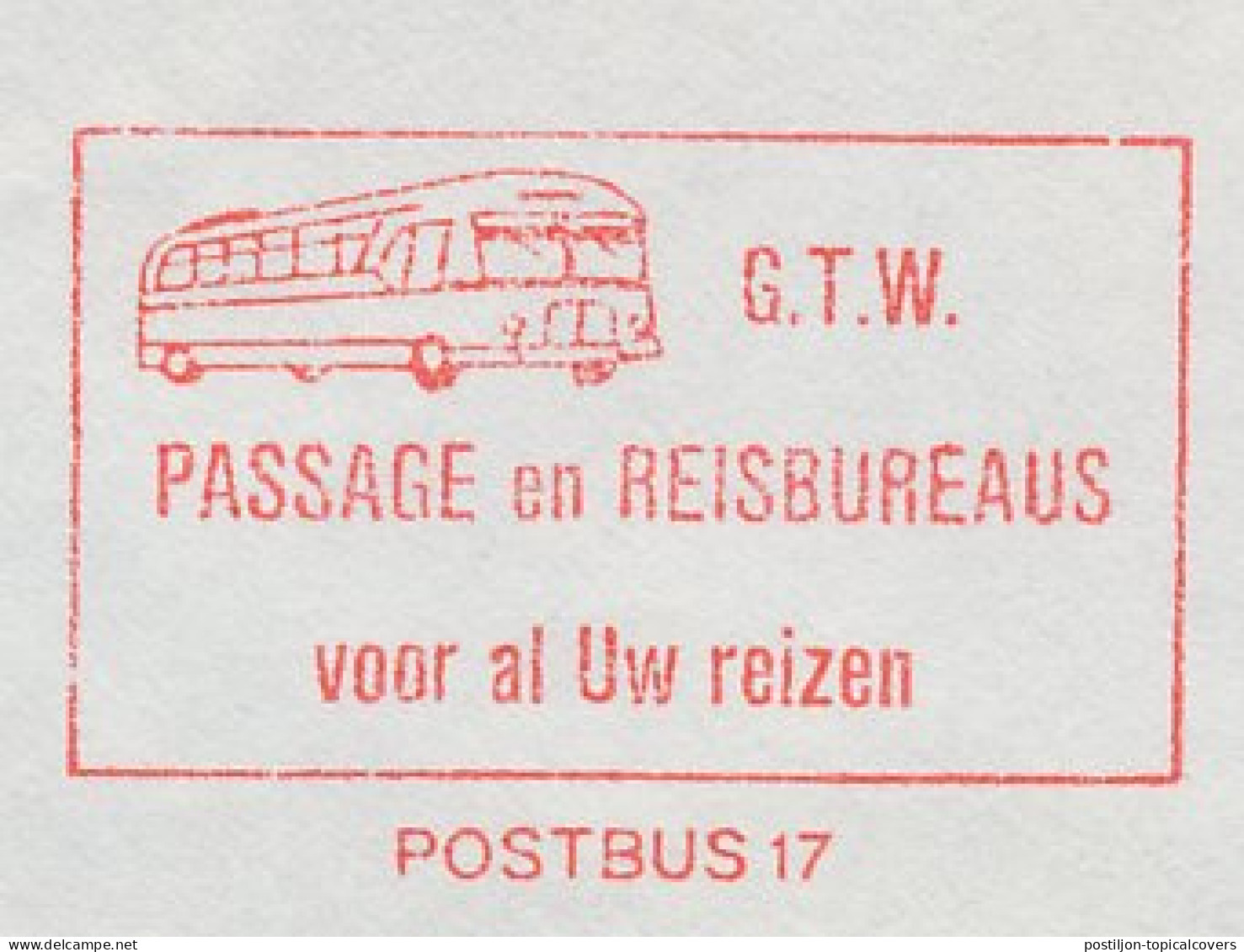 Meter Cover Netherlands 1971 Bus - GTW - Tramway Comany - Doetinchem - Busses