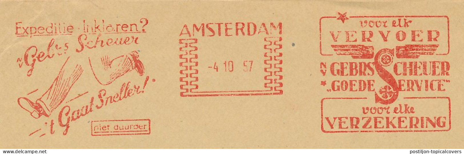 Meter Cover Netherlands 1957 Expedition - Running  - Altri & Non Classificati