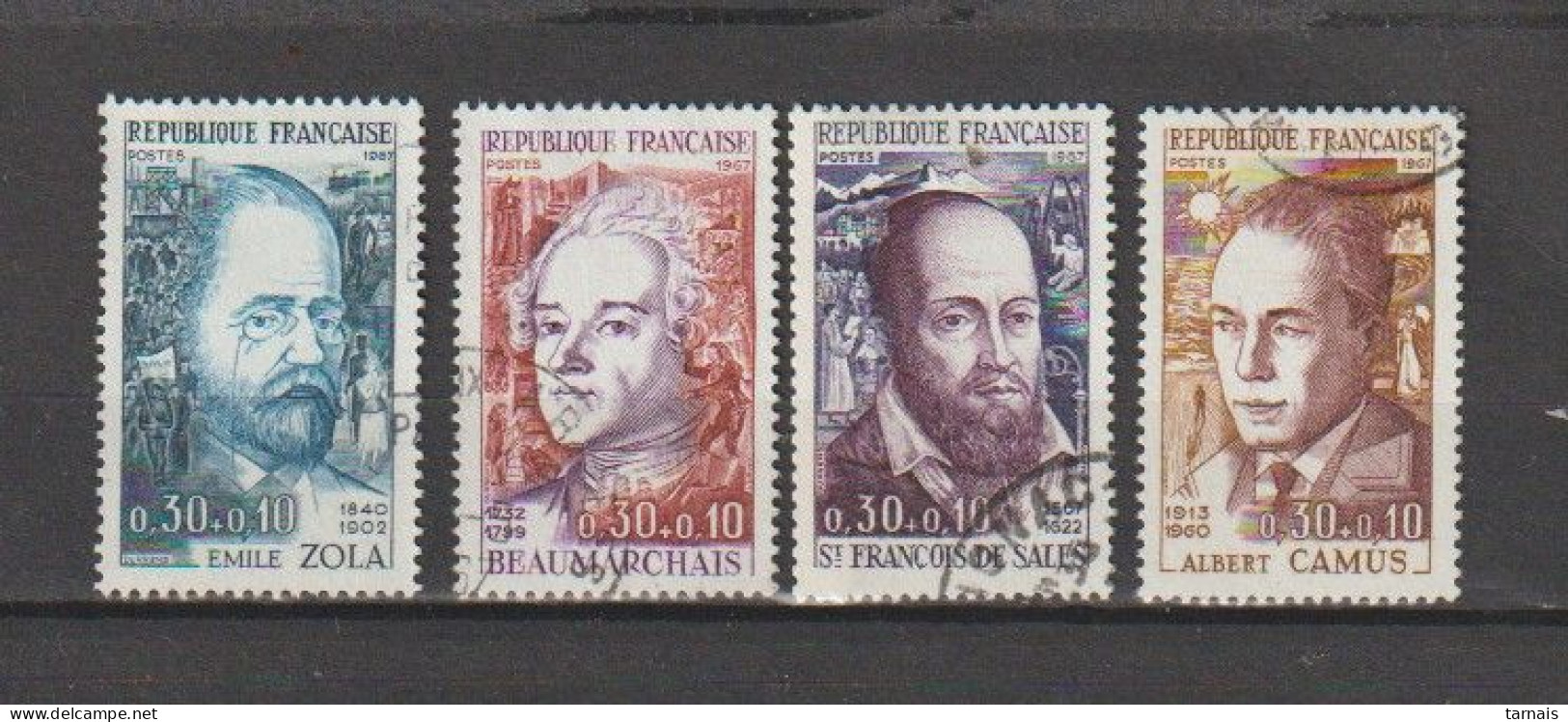 1967 N°1511 à 1514 Célébrités Oblitérés (lot 623a) - Used Stamps