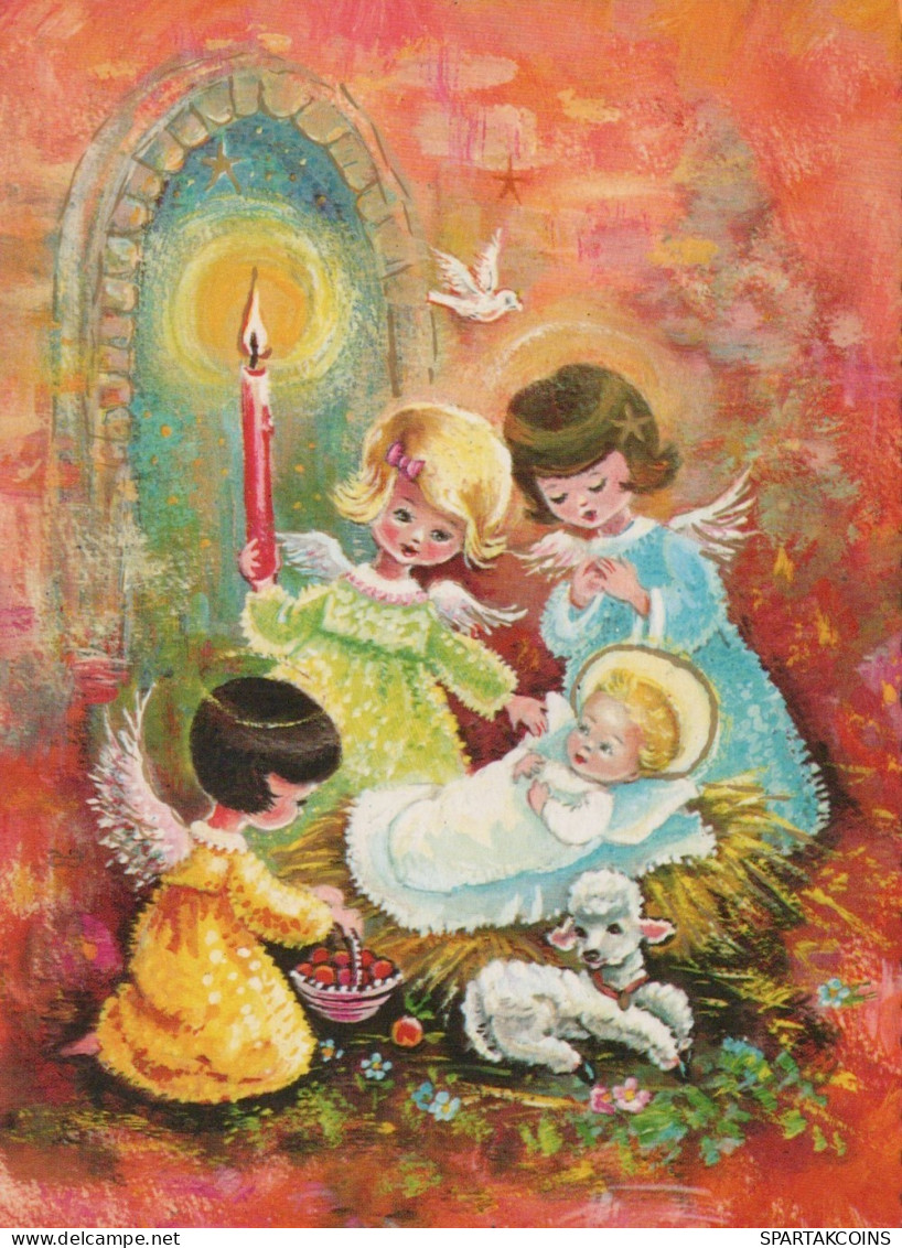 ANGELO Buon Anno Natale Vintage Cartolina CPSM #PAH723.IT - Angels