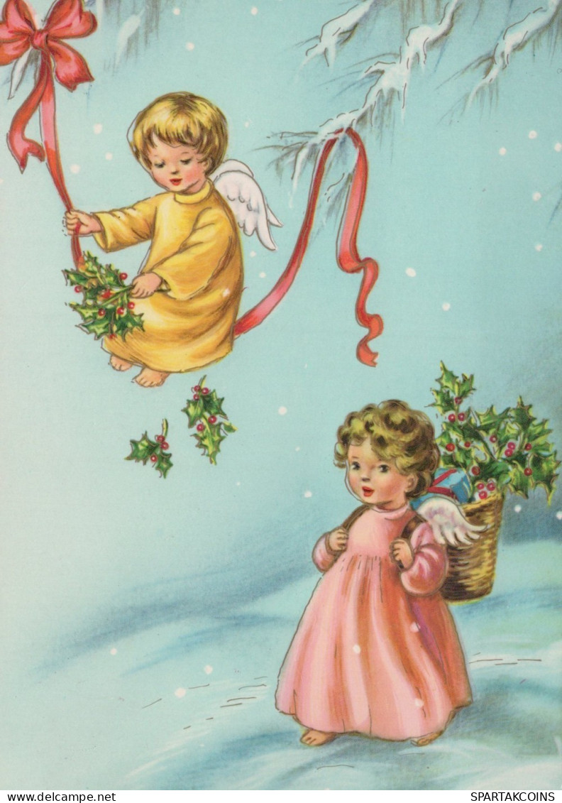 ANGELO Buon Anno Natale Vintage Cartolina CPSM #PAH908.IT - Angels