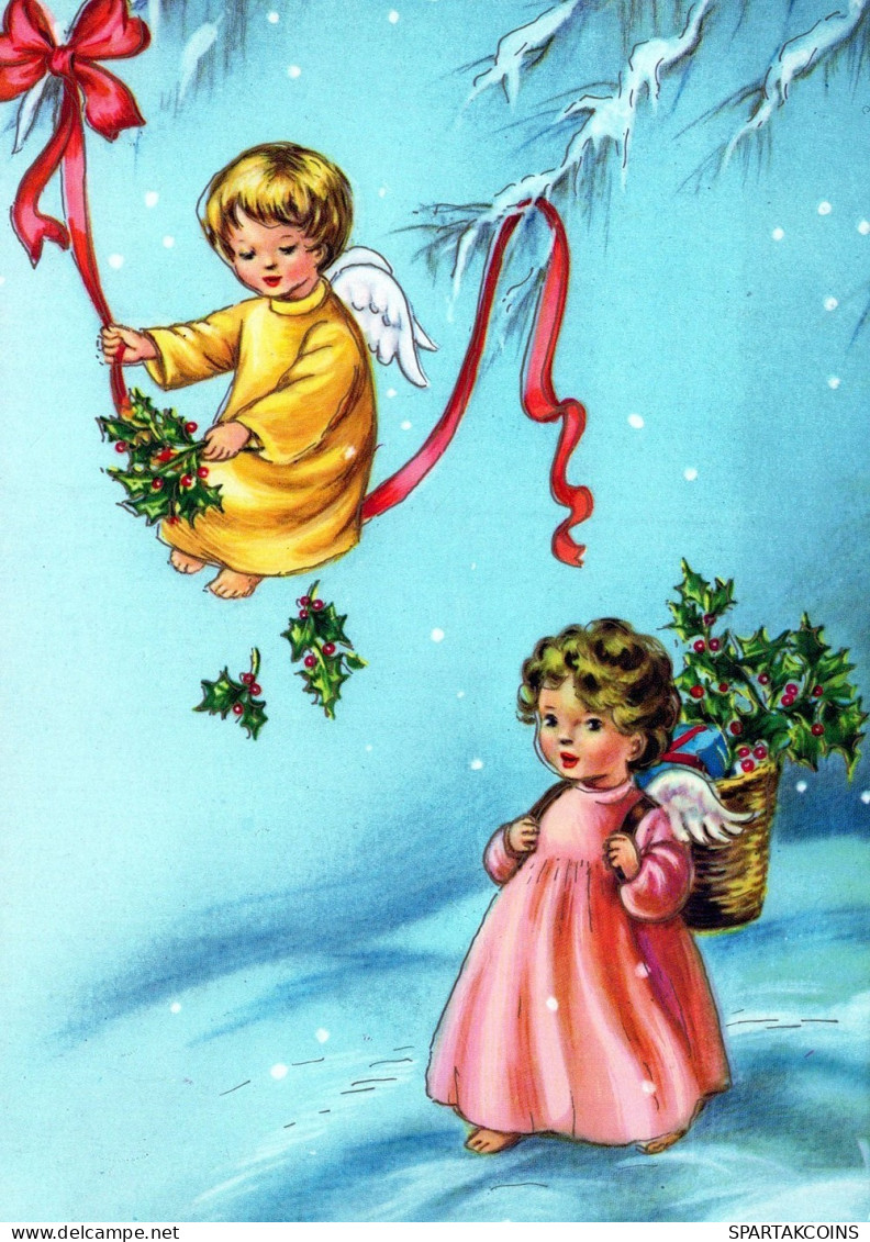 ANGELO Buon Anno Natale Vintage Cartolina CPSM #PAH908.IT - Angels
