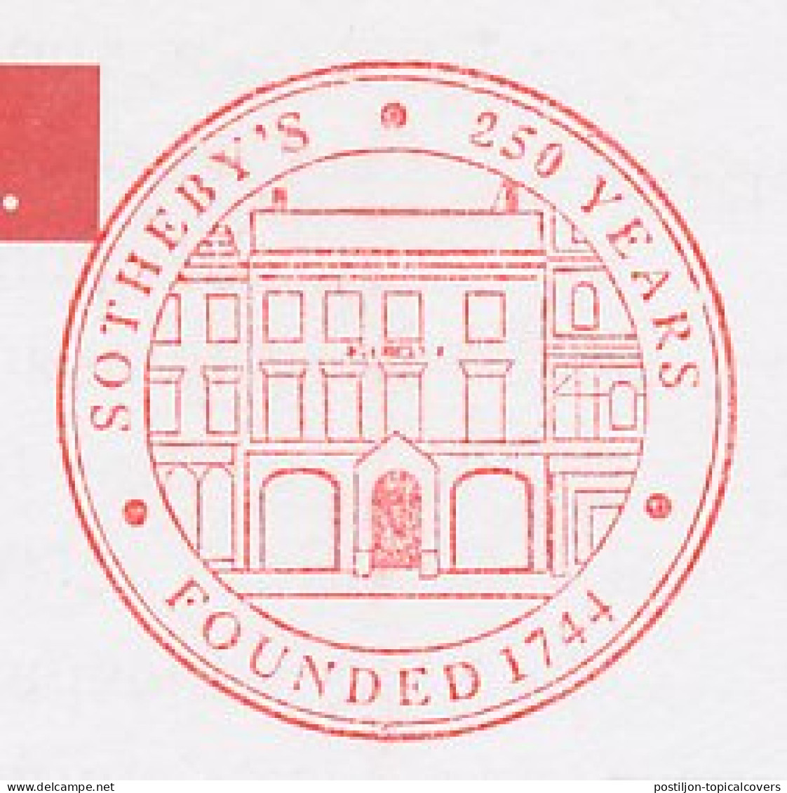 Postage Due Meter Card Netherlands 1996 Sotheby S - Auctioneers - Sonstige & Ohne Zuordnung