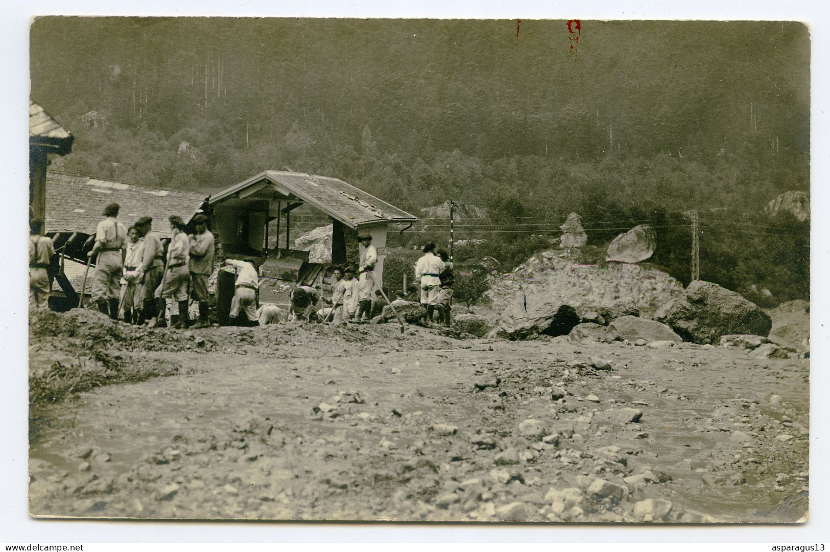 Pontamafrey Catastrophe De 1908 Carte Photo Chasseurs Alpins - Other & Unclassified