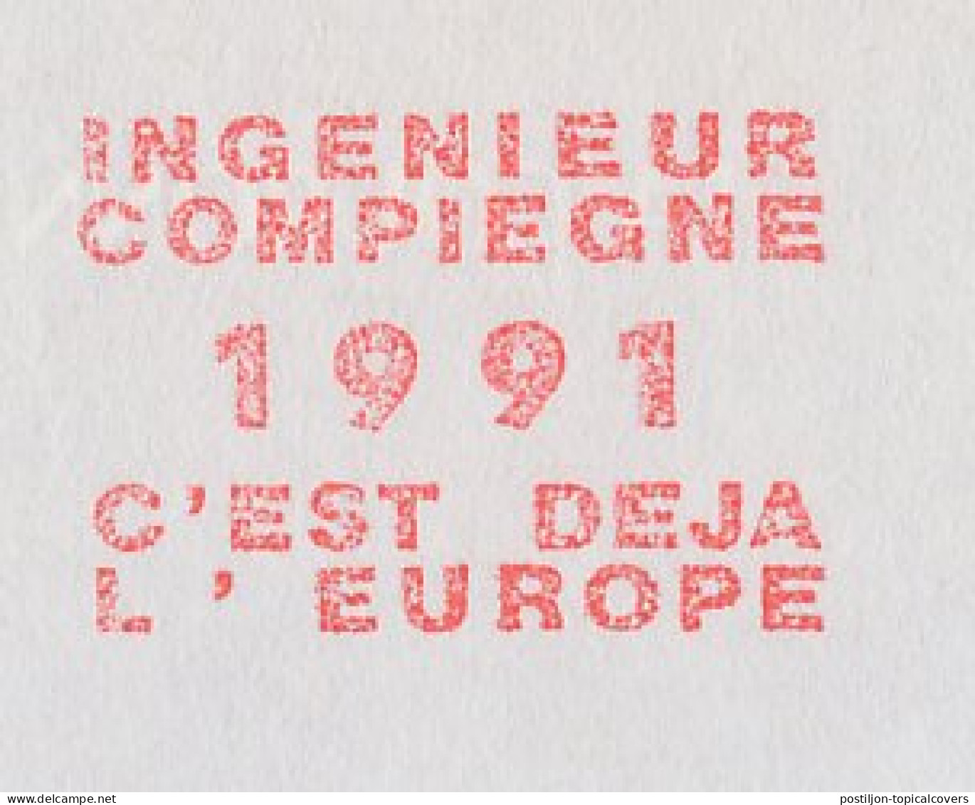 Meter Cover France 1991 University Compiegne - Unclassified