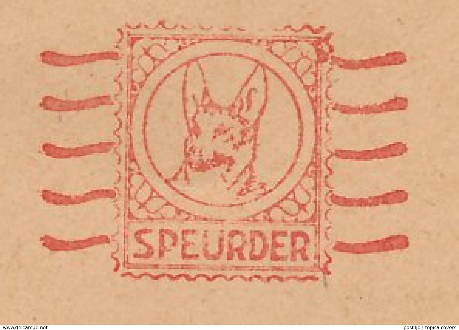 Meter Cover Netherlands 1934 Dog - Shepherd Dog - Detective Nose - Newspaper De Telegraaf - Other & Unclassified