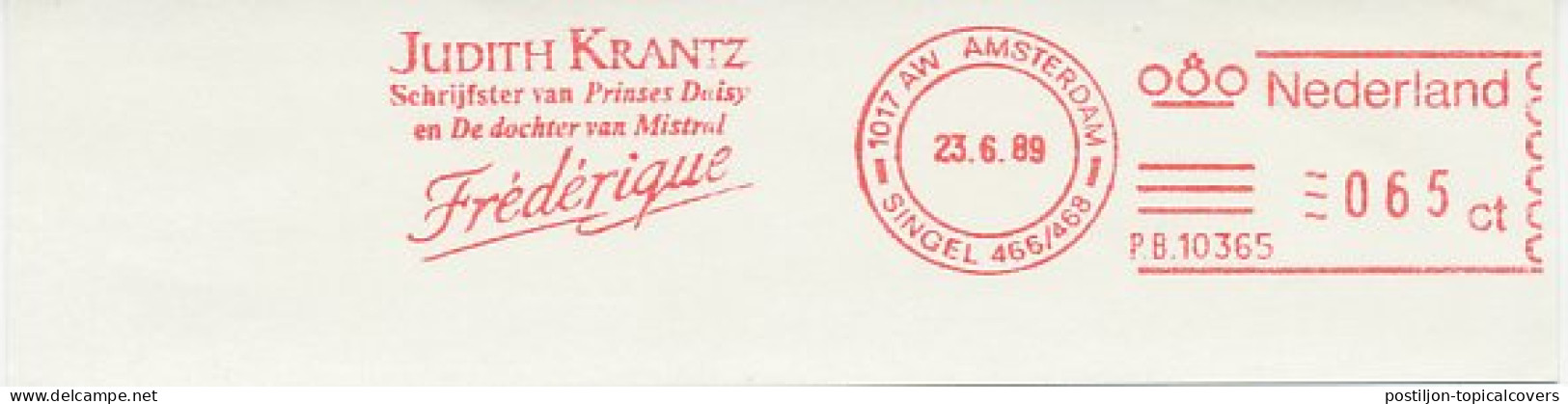 Meter Cut Netherlands 1989 Judith Krantz - Writer - Frederique ( Till We Meet Again ) - Ecrivains
