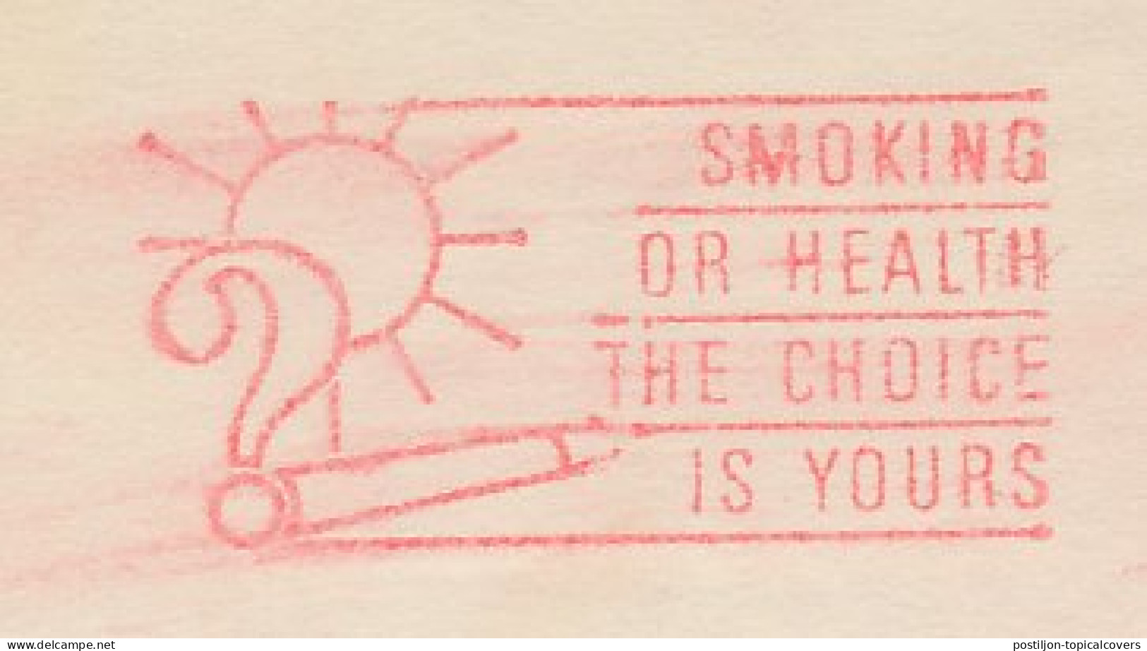 Meter Cut United Nations 1980 Smoking Or Health - The Choice Is Yours - Tobacco