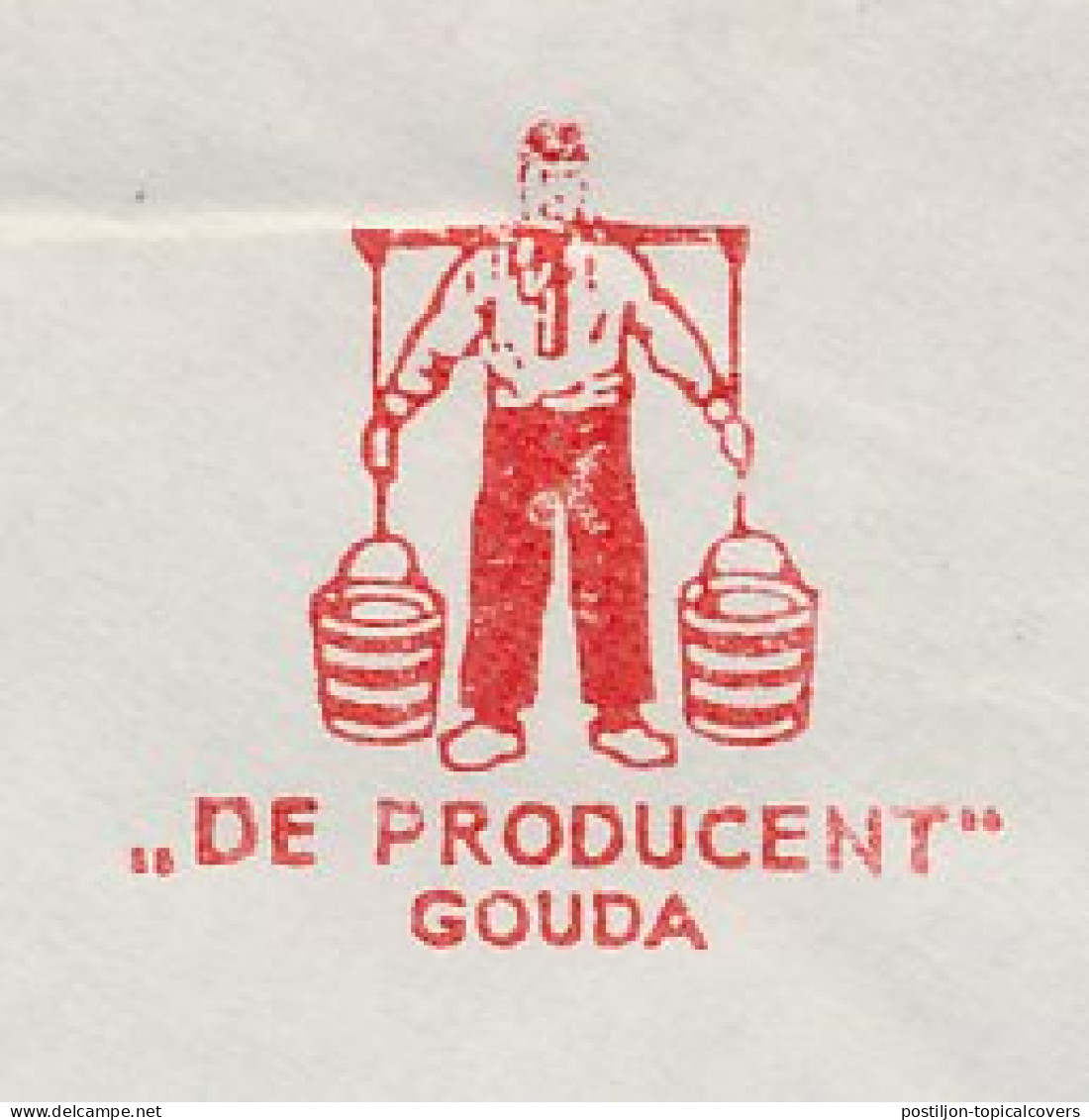 Meter Cover Netherlands 1964 Milkman - Gouda - Levensmiddelen