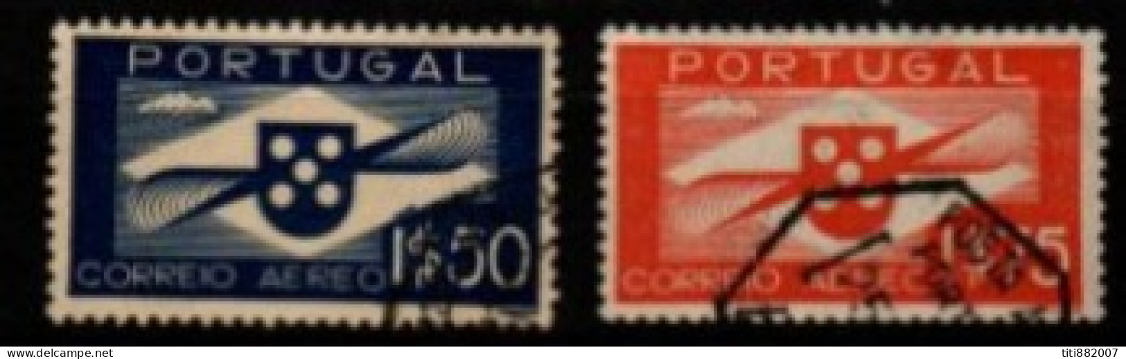 PORTUGAL    -   Aéros.   1937  .Y&T N° 1 / 2   Oblitérés. - Used Stamps