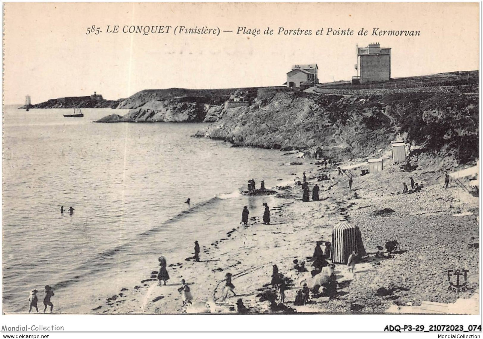 ADQP3-29-0224 - LE CONQUET - Plage De Porstrez Et Pointe De Kermorvan - Le Conquet