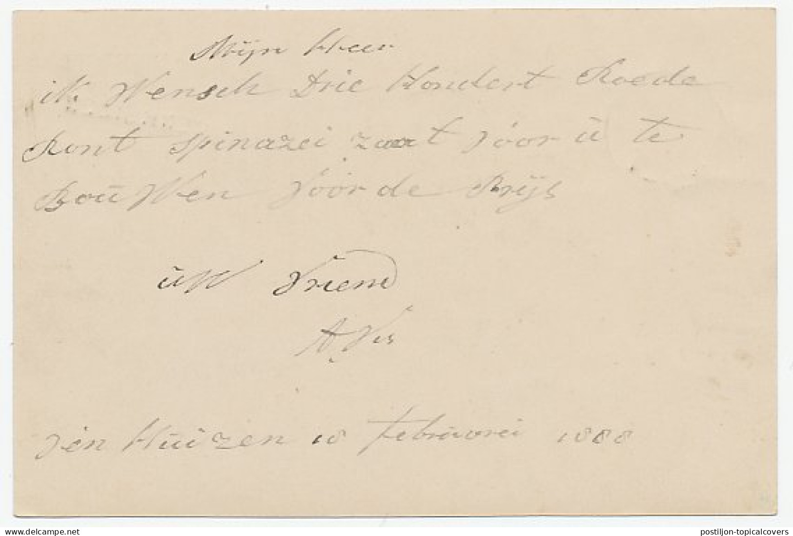 Naamstempel Venhuizen 1868 - Lettres & Documents