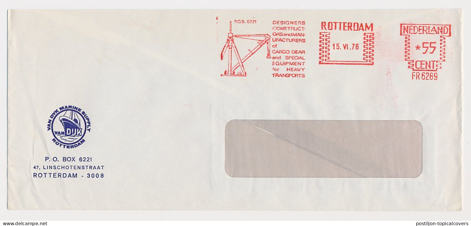 Meter Cover Netherlands 1976 Cargo Gear - Transport - Other & Unclassified