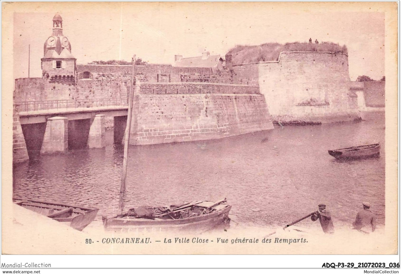 ADQP3-29-0205 - CONCARNEAU - La Ville Close - Vue Générale Des Remparts - Concarneau