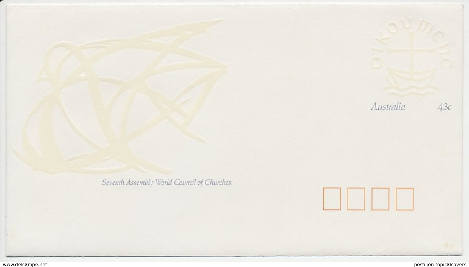 Postal Stationery Australia 1991 World Council Of Churches - Oikoumene - Sonstige & Ohne Zuordnung