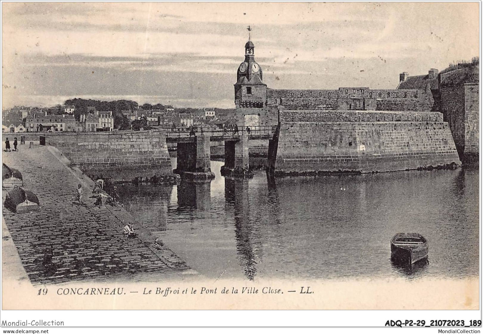 ADQP2-29-0177 - CONCARNEAU - Le Beffroi Et Le Pont De La Ville Close - Concarneau