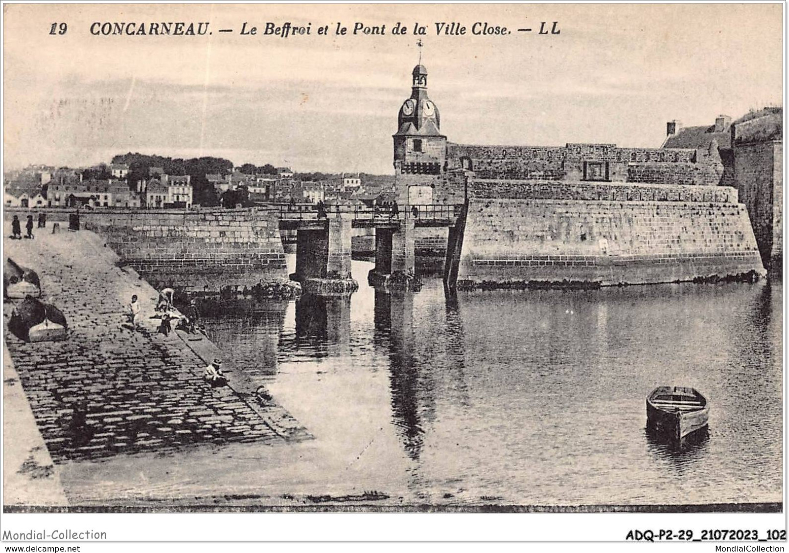 ADQP2-29-0133 - CONCARNEAU - Le Beffroi Et Le Pont De La Ville Close - Concarneau