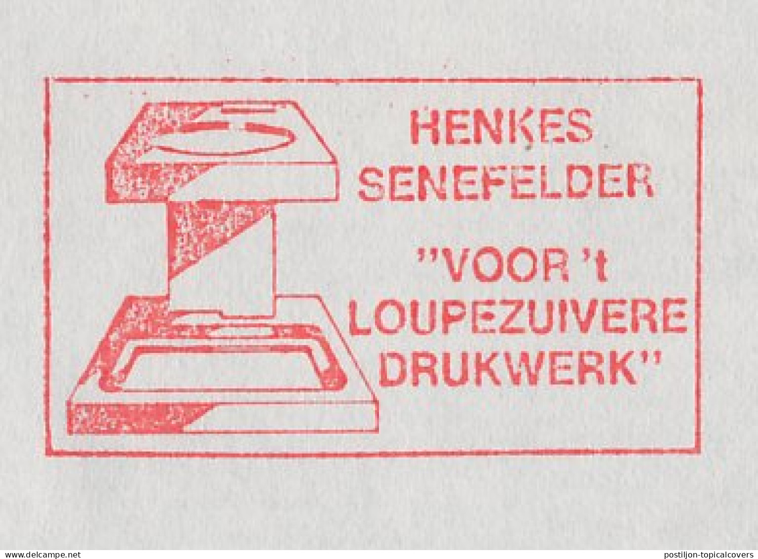 Meter Cover Netherlands 1984 Loupe - Henkes Senefelder - Printed Matter - Purmerend - Autres & Non Classés